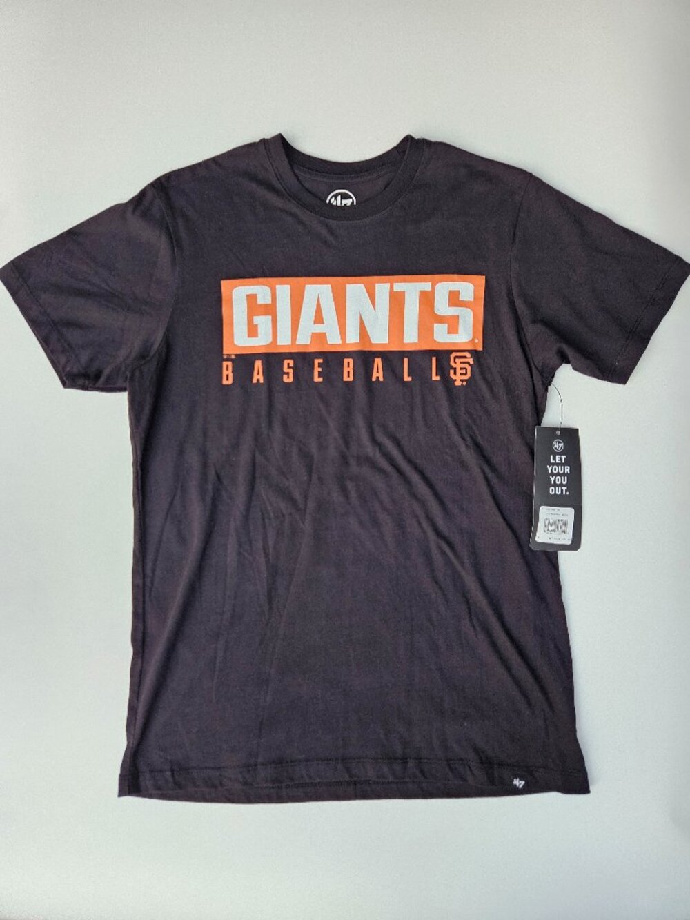 47 Brand MLB San Francisco Giants Men's Small Black Graphic T Shirt NWT